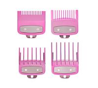 4 Piezas Peine Límite Para Cortapelos, 1,5 Mm, 3 Mm, 4,5 Mm, 6 Mm Peines Maquina Cortar Pelo,Recortadores De Peine Guía,Recortador Barba Profesional Para Wahl Maquinillas(Rosa,C)