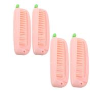4 Piezas Peine Plegable Fino en Forma de Zanahoria para Rosa | Plástico Compacto y Ligero, Uso Diario y Viaje, Protege de Polvo y Suciedad