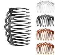 4 piezas peines laterales franceses, pinzas laterales para peines de cabello, 23 dientes de plástico, peine, para accesorios de pelo fino mujeres niñas