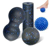 4 Piezas Pelota Masaje, Rodillo Masaje Muscular para Automasaje | Masajeador Pies, Rodillo Fascitis Plantar, Liberación Miofascial, Masajeador de Pies y Manos