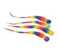 4 Piezas Pelota para Lanzar Y Atrapar con Cola Arcoiris, Pelota Iris, Pelotas De Juego Deportivas Juguetes De Patio para Juegos De Interior Al Aire Libre (Color Aleatorio)