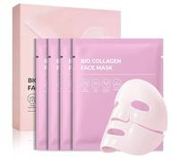 4 Piezas Peptide Collagen Lifting Glow Hydrogel Mascarillas Faciales, Mascarilla De Gel Gelatina De Colágeno, Skin Care Mascarillas Faciales Colágeno, Elástica, Hidratante, Reafirmante