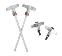 4 Piezas Perilla de Ala M6 Plata, para Soporte de Platillos de Batería | Aleación de Zinc y Metal, Ajuste sin Herramientas, Cambios Rápidos, para Bateristas y Ensayos