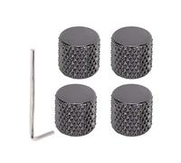 4 piezas perillas de guitarra eléctrica perilla de control de velocidad de tono de volumen de aleación de aluminio con llave hexagonal para guitarra eléctrica o bajo(Negro) accesorios de juego
