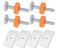 4 Piezas Perno para Puerta Presión de Bebé con Seguridad Pared Almohadillas Protectores, M10 Varilla de Husillo Presión Puerta de Bebé, Tornillos Montados Puerta para Puerta de Perro Bebé