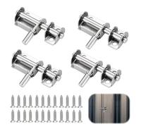 4 Piezas Pestillo de la Puerta de Acero Inoxidable Cerradura de perno de Puerta Deslizante con Agujero para Candado Cerrojos Puerta Bloqueo Deslizante，para Baño Cobertizo Dormitorio (con Tornillos)