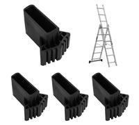 4 Piezas Pies de Escalera, Resistentes al Desgaste Patas Goma Escalera, Escalera Antideslizante Pies Alfombrilla para Escaleras Telescópicas, Escaleras Técnicas, Escaleras de Espiga (Negro)