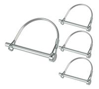 4 Piezas Pin de Bloqueo de Alambre, M6 X 70 mm Pasador Forma D, Pasador Seguridad, Pasadores de Bloqueo de Acero Al Carbono, pasador de bloqueo de Eje de Acero Al Carbono Redondo para Grandes