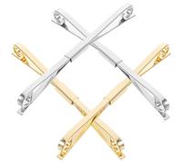 4 Piezas Pinza para Corbata de Cobre Retro Simple y Camisa | Sujeción Invisible, Evita Huecos y Conserva la Forma, Uso Profesional, Diseño Compacto y Discreto