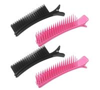 4 Piezas Pinzas de Peluquería, Plástico Resistente | Fijación Firme para Secciones, Uso en Salón y Secado, Pensadas para Estilistas y Asistentes