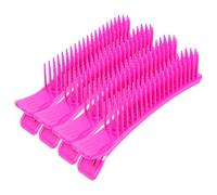 4 Piezas Pinzas de Separación para Seccionar el Cabello, Plástico | Peine Distribuidor Integrado, Uso en Peluquería y Hogar, Posicionamiento Preciso, Color Morado