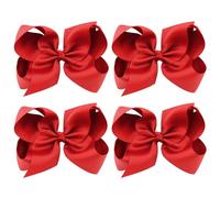 4 Piezas Pinzas Para El Cabello De Lazo Rojo Pinzas Para El Cabello Para Niños Accesorios Para El Cabello Para Niños Pinzas Para El Cabello Lindas Para Niñas Decoración De Lazos