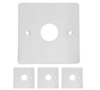 4 Piezas Placa Ciega de Interruptor de Acero Inoxidable | Acabado Cepillado Plata, Perfil Plano y Montaje sin Herramientas, para Cableado Expuesto en Hogar