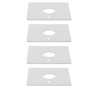 4 Piezas Placa de Cubierta de Enchufe Ciega de Metal 1 Módulo | Acero Inoxidable Cepillado, 8,60x8,60x0,10cm, Orificio 60mm, Plata