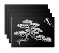 4 Piezas Placa de Plástico para Grabado Laser, Plancha de Plástico ABS 30 x 20 cm 1,3 mm, Hojas de Grabado BiBicolor color Para DIY Cartel Personalizado (Negro sobre Blanco)