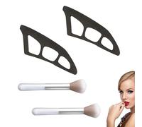 4 Piezas Plantilla de Sombra de Ojos Reutilizable Asistente para Sombras Herramientas de Maquillaje con Pincel para Principiantes y Niñas