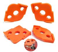 4 Piezas Plantillas de Enrutador de Plantilla de Radio, R5-R40 Panel Madera Rápido Brocas Plantilla, Plantilla de Esquina Redondeada Cortadora (Naranja)