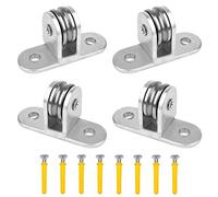 4 Piezas Poleas para Cuerda, 60mm Mini Poleas Exterior para Cables, Polea Pequeñas de Elevación Acero Inoxidable, Ruedas Poleas Vertical con Rodamiento de Bolas, para Cuerda, Tendedero