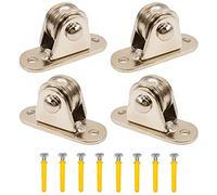 4 Piezas Poleas para Cuerda, 60mm Mini Poleas Pequeñas Exterior para Cables, Polea de Elevación Acero Inoxidable, Ruedas Poleas Horizontal con Rodamiento de Bolas, para Cuerda, Tendedero