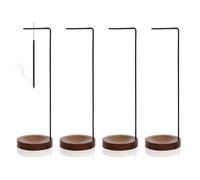 4 Piezas Porta Incienso Soporte de Incienso Invertido Quemador de Incienso con Base de Madera Extraíble Soportes para Varillas de Incienso Soporte Incienso para Yoga Meditación Aromaterapia Oficina