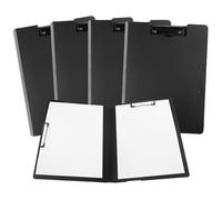 4 Piezas Portapapeles A4, Carpeta de Plástico Plegable con 2 Clips, Papel Portapapeles A4 para El Trabajo, Voltear el Portapapeles A4 360 Grados Para Oficina, Negocios, Restaurante