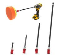 4 Piezas Portapuntas de Taladro Eléctrico, 1/4"" Portapuntas Magnético Hexagonal Magnético Extension Bit 60/100/150/300 mm para Destornillador Eléctrico