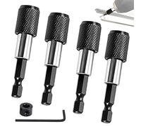 4 Piezas Portapuntas Magnético,1/4" 60mm Portainserti Magnetico,Destornilladores de Cambio Rápido Portapuntas,Porta Puntas Atornillador Magnetico,Porta-puntas Bit Hexagonal Destornillador Bit Holder