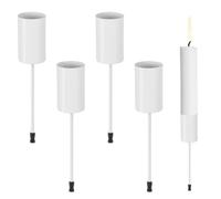 4 Piezas Portavelas para Corona de Adviento, 2,5 X 11 cm Candelero Corona Navidad, Candelero para Corona de Adviento, Metal Candelero para Corona de Adviento para DIY Corona Decoración de Mesa