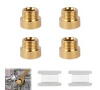 4 Piezas Prolongación de Grifo 1/2 Pulgada, Extensión de Grifo, extensión de cabezal de ducha, accesorio de extensión de grifo (latón, 1/2 pulgadas x 10 mm(4PCS))