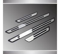 4 Piezas Protective de Umbral de Puerta de Coche para BMW X3 (G45) 2024 2025, Material de Acero Inoxidable Decoración para Estribos,Black