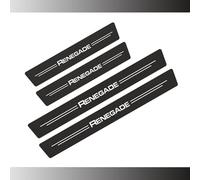 4 Piezas Protective de Umbral de Puerta de Coche para Jeep Renegade 2022-2014, Fibra de Carbono, Decoración para Estribos Accesorios Coche