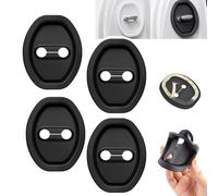 4 Piezas Protector Cerradura Puerta Coche para Seat Arona (KJ7 2017-2025 2026), Cubierta de Silicona Antirruido y Antigolpes, Almohadilla Amortiguadora, Accesorios Coche Interior,Black-4pcs
