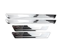 4 Piezas Protector Coche Acero Inoxidable para Jaguar F-Pace, Embellecedor Entrada Estribo Placa Moldura Antiarañazos,A/Type~A