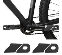 4 Piezas Protector de bielas de Bicicleta,Bicicleta manivela protección Cubierta a Prueba de Polvo para Bicicleta de Montaña (Negro)