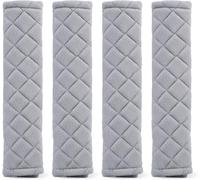 4 Piezas Protector de cinturón de Seguridad para Coche para Audi A4 B9 Avant 2015-2024, Cojín Cubre Cinturón de Seguridad Cojín Cinturón de Seguridad,Grey
