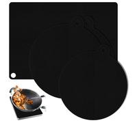 4 Piezas Protector de Placa de Induccion, 0,7 mm Alfombrilla Protectora Placa Induccion, Antiscivolo Antigraffio Protectora para Placas de Silicona, Resistente al Calor Induction Hob Protector Mat