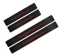 4 Piezas Protector de Umbral de Puerta de Coche para Kia Picanto, Ajuste del Umbral del Pedal de Desgaste Placa de Protección Accesorios, Fibra de Carbon