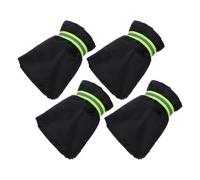 4 Piezas Protector para Grifo Exterior 420d Oxford Tela Negro | Cubierta Reutilizable Ajuste Seguro, Protección Completa contra Heladas, Gancho Reflectante para Exteriores
