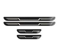 4 Piezas Protector Umbral Puerta Coche para BYD S7, Puerta Guardias del Borde Estribos Inoxidable Decoración,Carbon Fiber Texture
