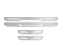 4 Piezas Protector Umbral Puerta Coche para Hyundai Rohens BH330 2008-2013, Puerta Guardias del Borde Estribos Inoxidable Decoración,Silver