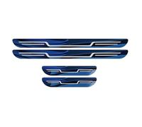 4 Piezas Protector Umbral Puerta Coche para VW Tiguan 2(I) AD1I 2016-2024, Bienvenida Umbral Tira Estribos Decoración, Accesorios Coche,Blue