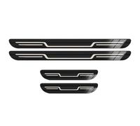 4 Piezas Protector Umbral Puerta Coche para VW Tiguan 2(I) AD1I 2016-2024, Bienvenida Umbral Tira Estribos Decoración, Accesorios Coche,Black Brushed