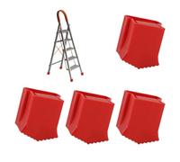 4 piezas Protectora Pies Escalera de Goma, 34 x 45 mm, Tacos Escalera Espesar, Antideslizantes para Patas de Madera, Protección Duradera y Segura para Escaleras