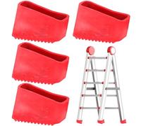 4 piezas Protectora Pies Escalera, Patas de Escalera, Pies de Goma, Pies de Escalera, Patas de Madera, tapas Protectoras Antideslizantes para Escaleras de Repuesto