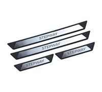 4 Piezas Protectores de Umbral de Puerta de Coche de Acero Inoxidable para Dacia Sandero Stepway II 2012-2020,Protector Umbral Puerta Antiarañ Antideslizante