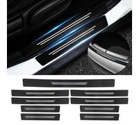 4 Piezas Protectores Umbral Puerta para BMW 3 Series 3er Serie 3 E30 E36 E46 E90 E91 E92 E93 F30 F31 F34 F35 G20 G21 G28, Puerta Bienvenido Pedal Protección Coche Guardias Del Borde Pegatinas