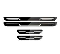 4 Piezas Protectores Umbral Puerta para Dodge Viper SRT-10 SRT10 2003-2011, Inoxidable Tiras de Umbral de Puerta de Coche Bienvenidos Pedal,Black Mirror Finish