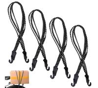 4 Piezas Pulpos Elasticos con Gancho, 3 en 1 Pulpos Elásticos con Ganchos, Tensor de Equipaje, Ajustable Pulpo Elásticos para Moto Transporte, Bicicleta, Portabicicletas, Equipaje (65cm+77cm)