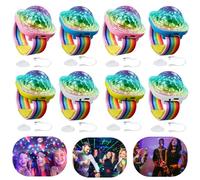 4 Piezas Pulsera Luminosa LED, Luces Discoteca Luces de Bola de Fiesta, luz de discoteca para niños, fiesta de coche,bailar en el coche,DJ Club Discokugel Armband Partylicht