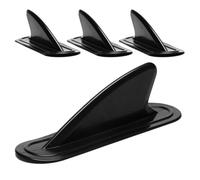 4 Piezas Quillas para Paddle Surf Desmontables de PVC Negro | Aleta Pequeña para Tabla de Surf y Kayak, Fácil de Instalar, Resistente al Desgaste, Compatible Modelos